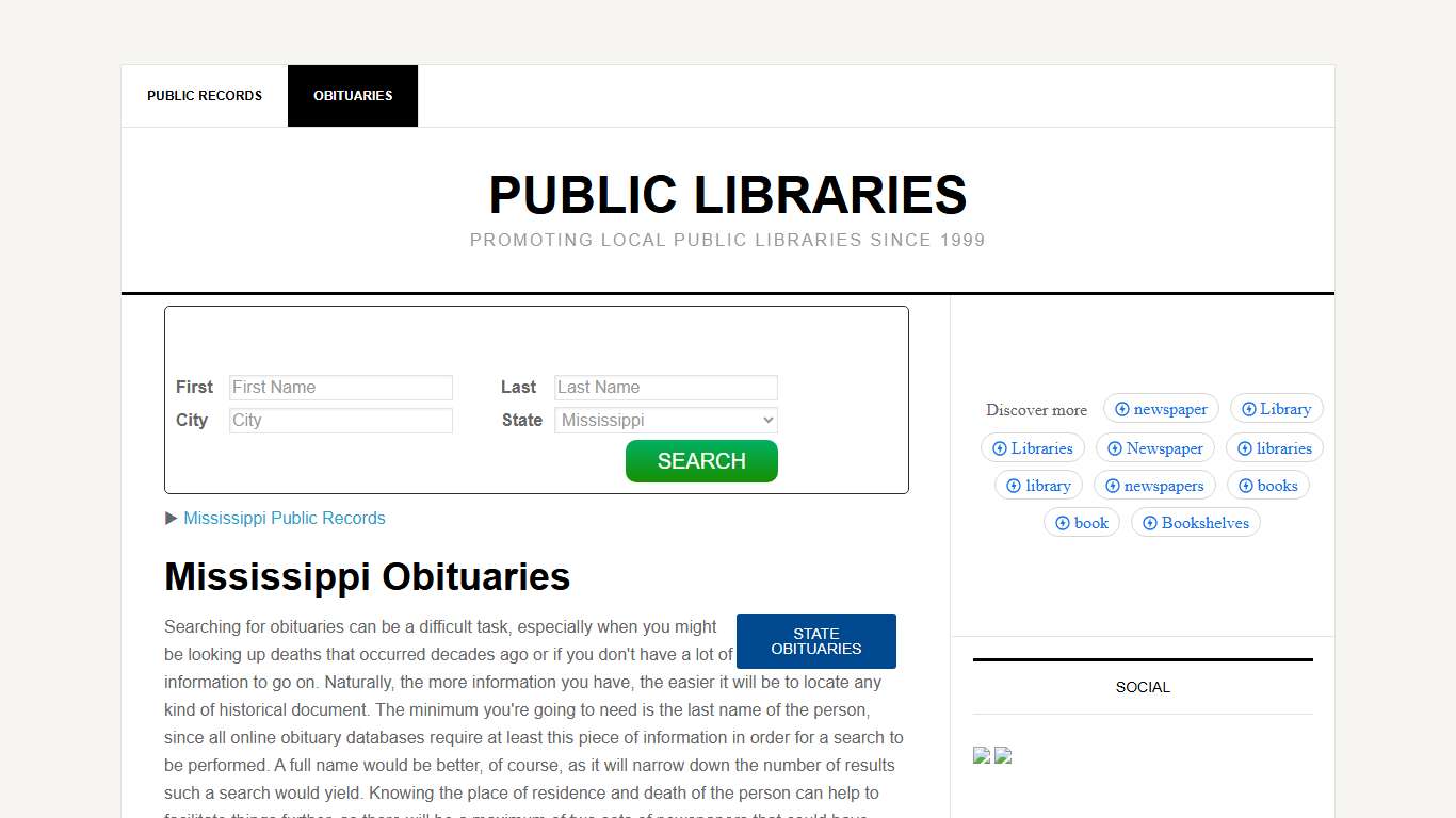 Mississippi Obituaries